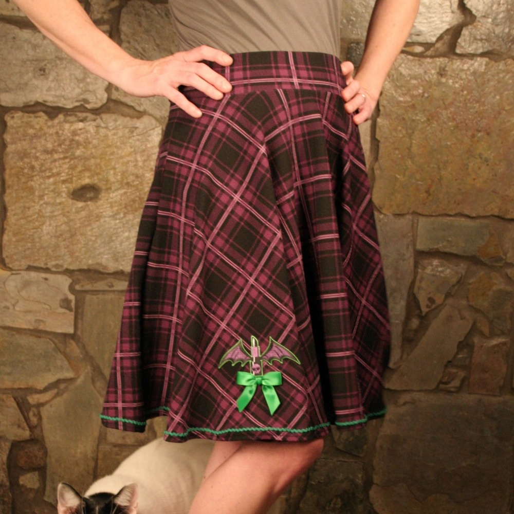 Demon Lipstick Circle Skirt